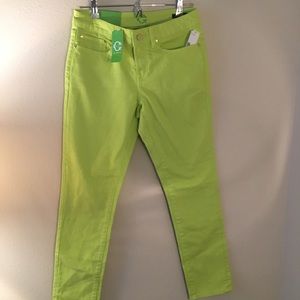 C Wonder Discontinued Crop Skinny Jean Lime Green